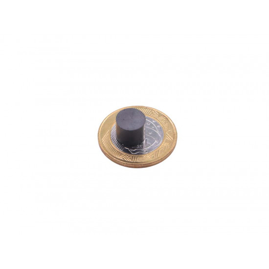Ímã de Ferrite Ø10 x 8 mm anisotrópico